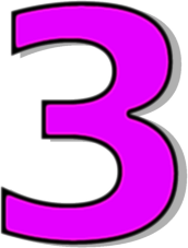 "3" graphic 